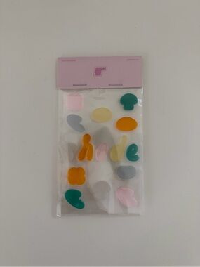 RHODE Pastel Sticker Sheet — Pink, Yellow, Teal, Orange, Gray